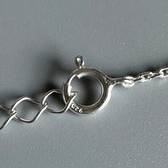 Sterling Silver Simple Choker Chain 15 inches - Picture 7 of 10